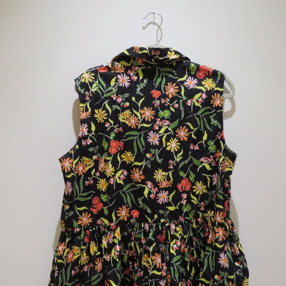 KATE SPADE Rooftop Garden Floral Marina Dress Swing Retro Feminine Rockabilly XL - Picture 12 of 15